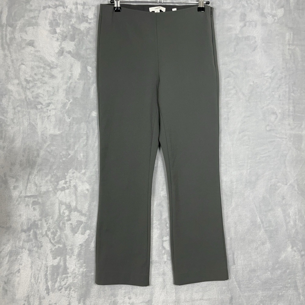 Vince Womens Trousers Dress Pants Gray Slim Leg Stretch Side Zip M Office Career